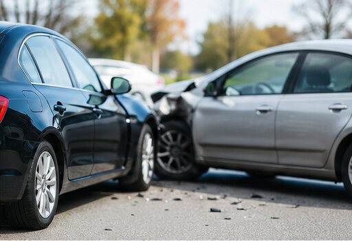 Verkehrsunfall – zwei beschädigte Fahrzeuge